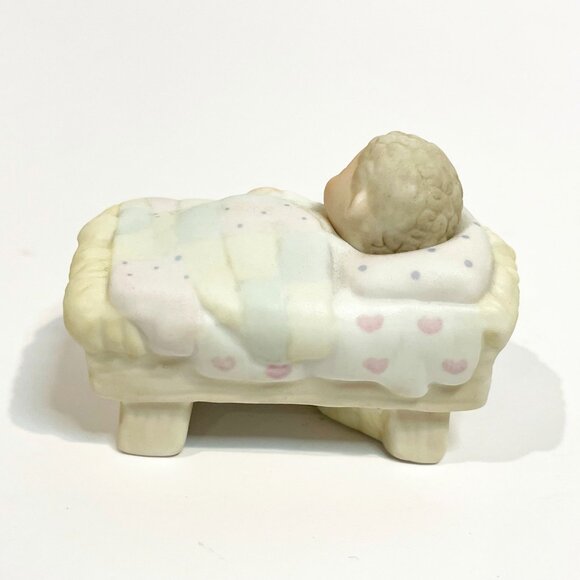 Precious Moments Come Let Us Adore Him 1982 Mother Mary Baby Jesus 2 Figurines - Picture 9 of 11